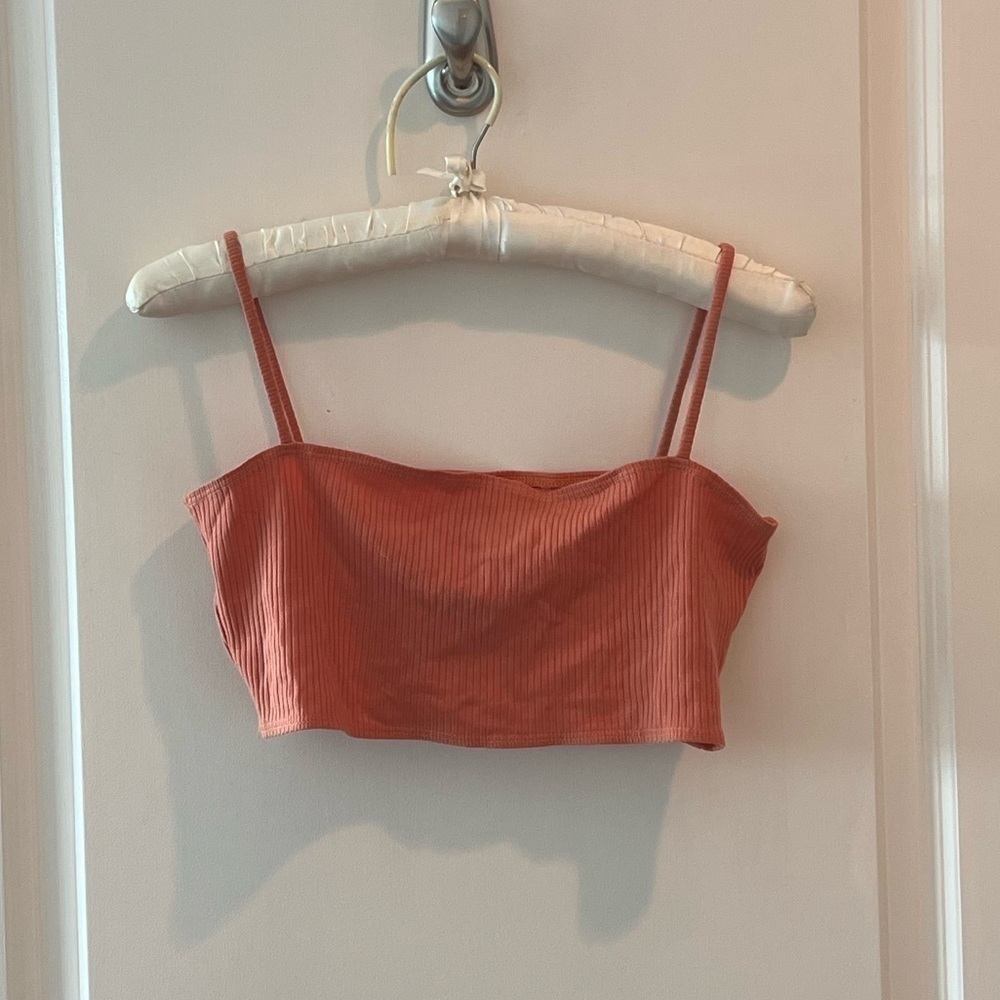 REFORMATION Ribbed Bandeau Tank Top